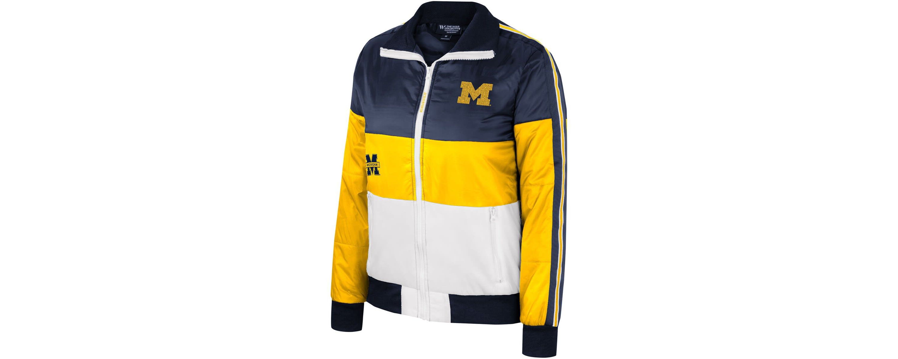 NCAA Michigan Wolverines Color-Block Puffer Full-Zip Jacket
