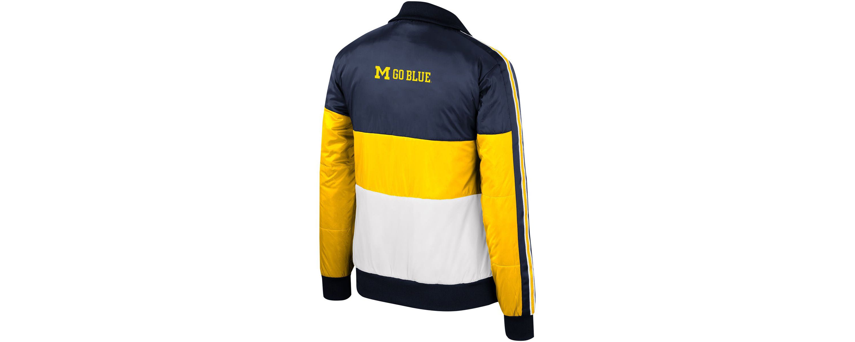 NCAA Michigan Wolverines Color-Block Puffer Full-Zip Jacket