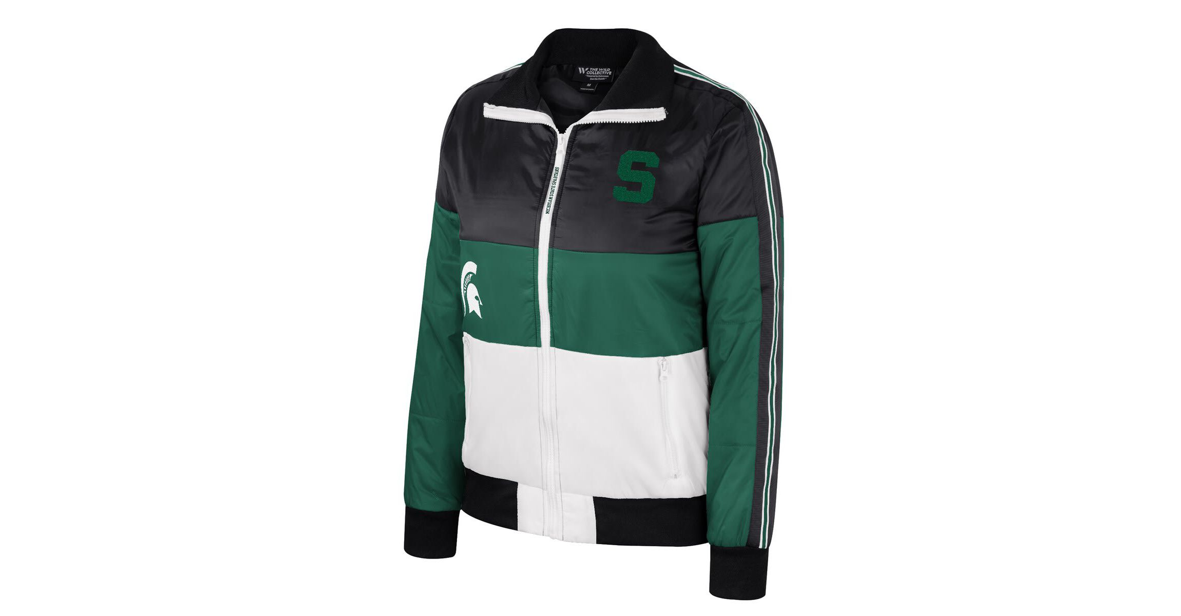 NCAA Michigan State Spartans Color-Block Puffer Full-Zip Jacket