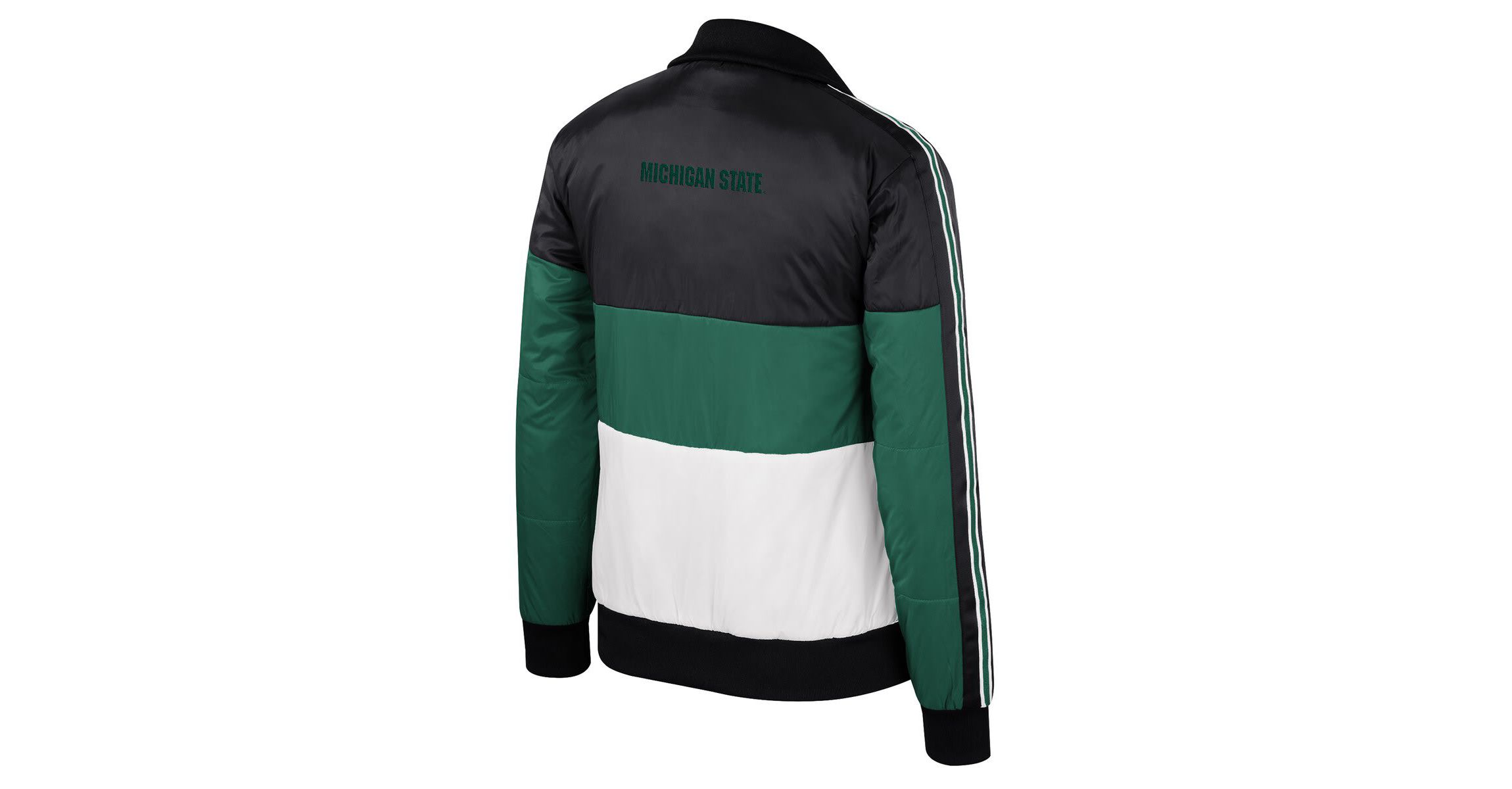 NCAA Michigan State Spartans Color-Block Puffer Full-Zip Jacket