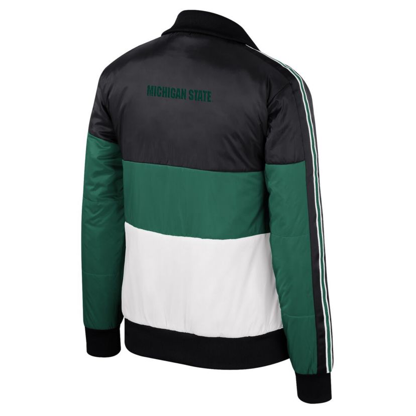 NCAA Michigan State Spartans Color-Block Puffer Full-Zip Jacket