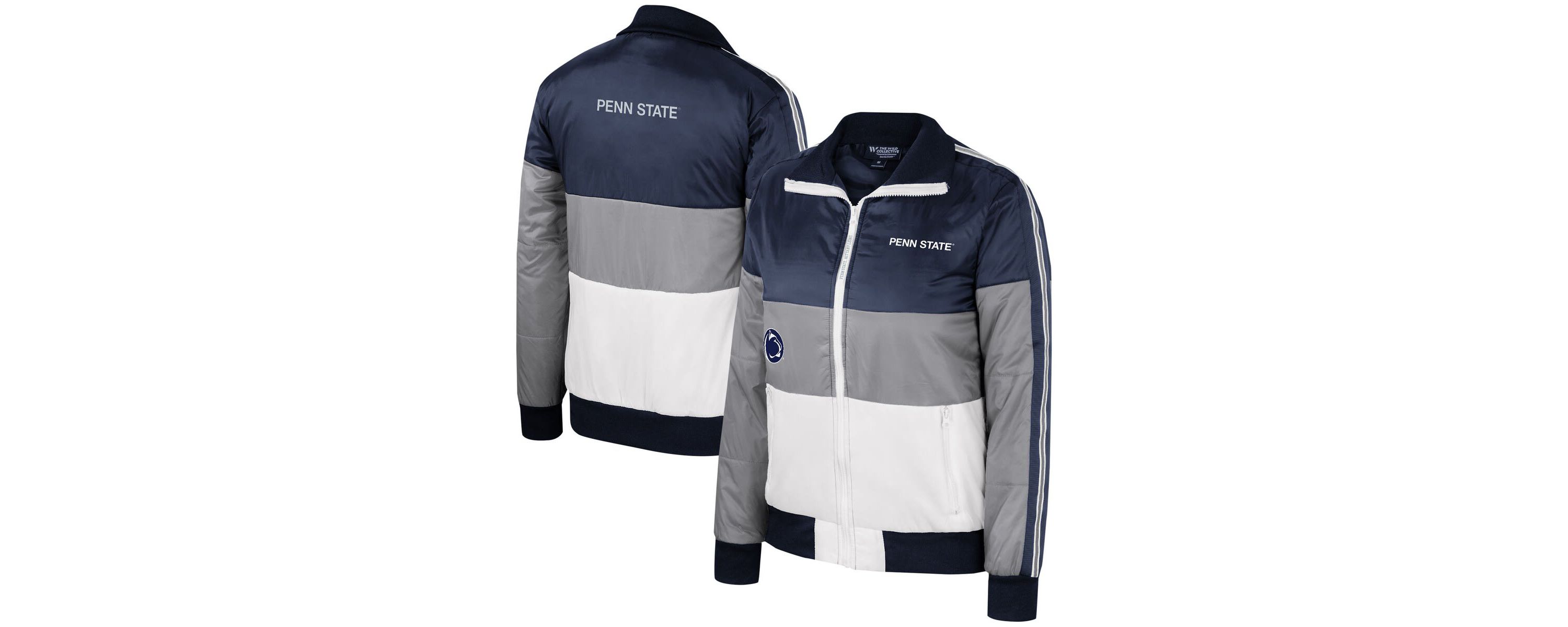 NCAA Penn State Nittany Lions Color-Block Puffer Full-Zip Jacket