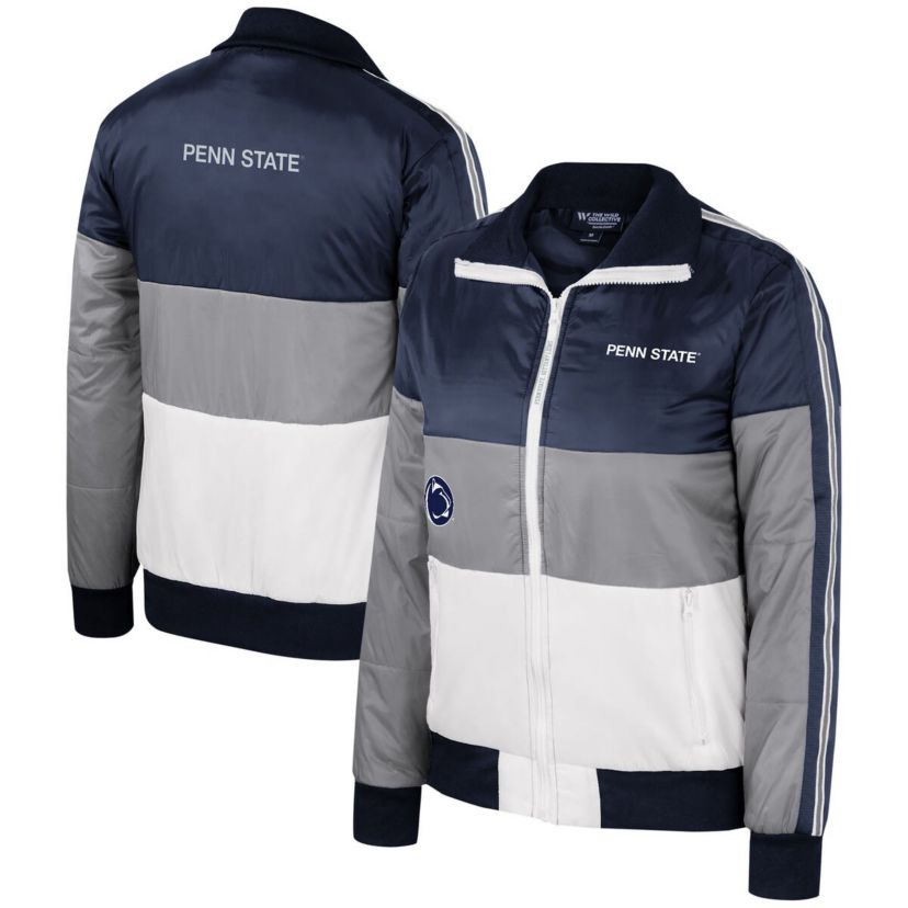 NCAA Penn State Nittany Lions Color-Block Puffer Full-Zip Jacket