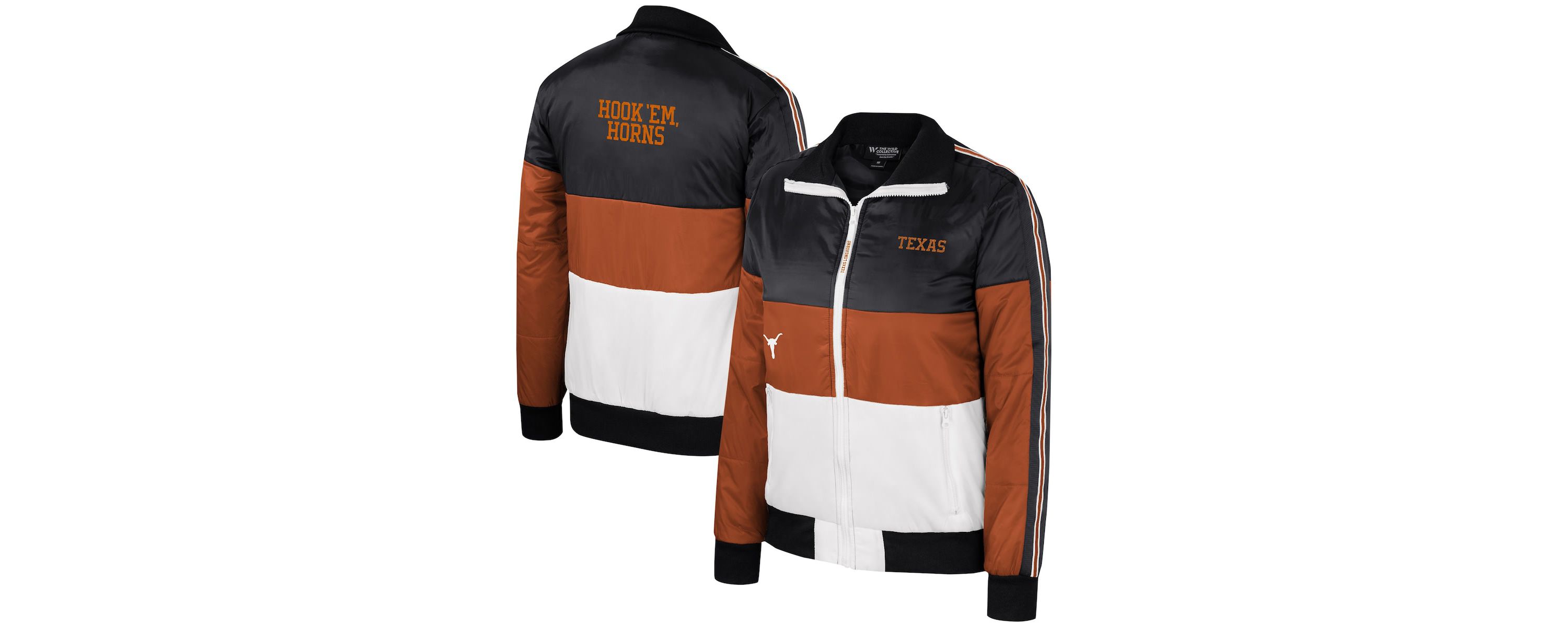 NCAA Texas Texas Longhorns Color-Block Puffer Full-Zip Jacket