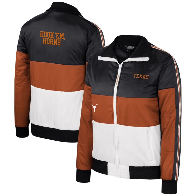 NCAA Texas Texas Longhorns Color-Block Puffer Full-Zip Jacket