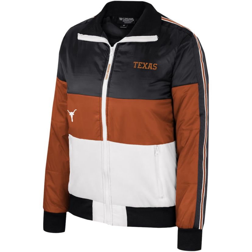 NCAA Texas Texas Longhorns Color-Block Puffer Full-Zip Jacket