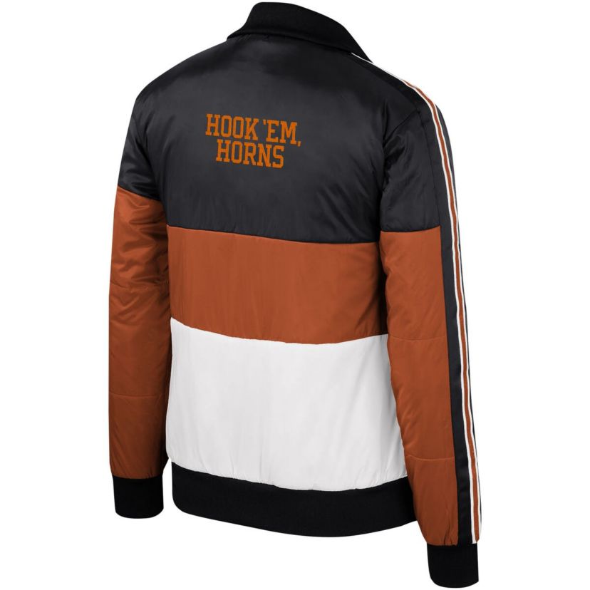 NCAA Texas Texas Longhorns Color-Block Puffer Full-Zip Jacket