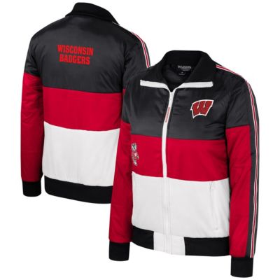 The Wild Collective NCAA Wisconsin Badgers Color-Block Puffer Full-Zip Jacket, Red, XL