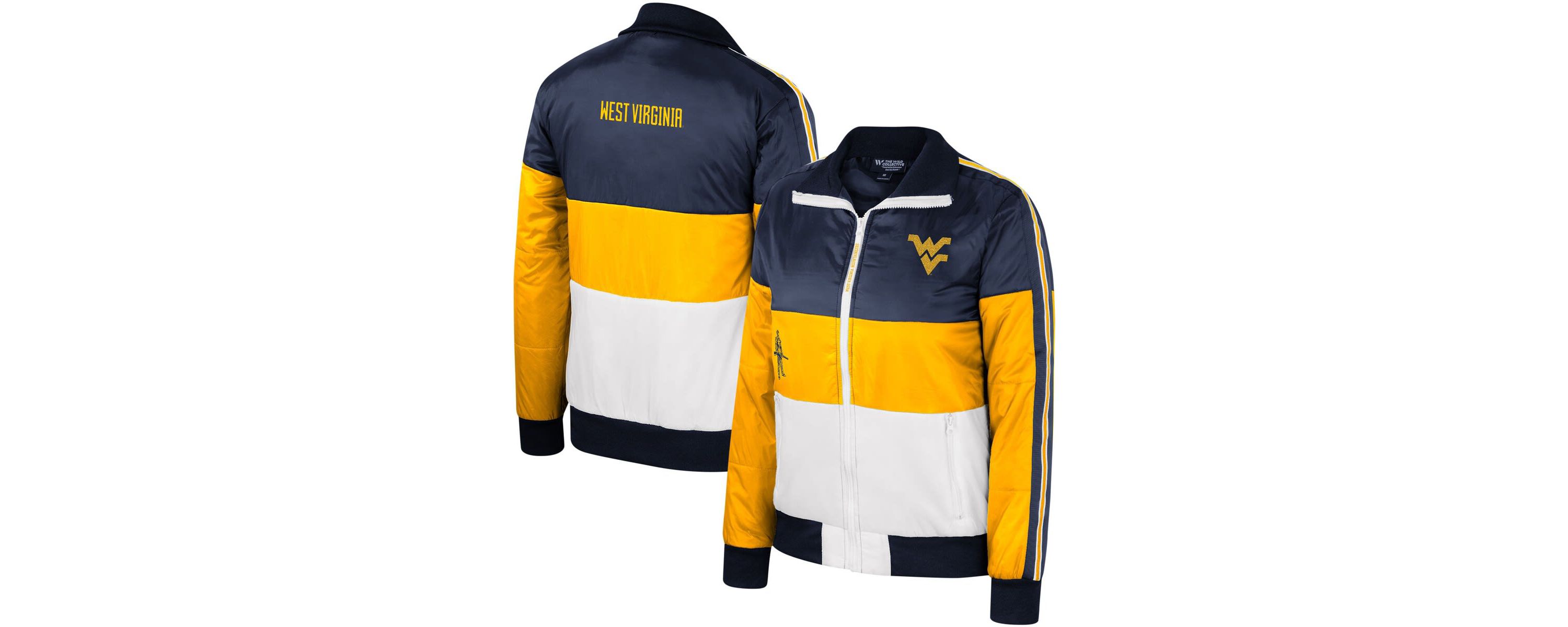 NCAA West Virginia Mountaineers Color-Block Puffer Full-Zip Jacket