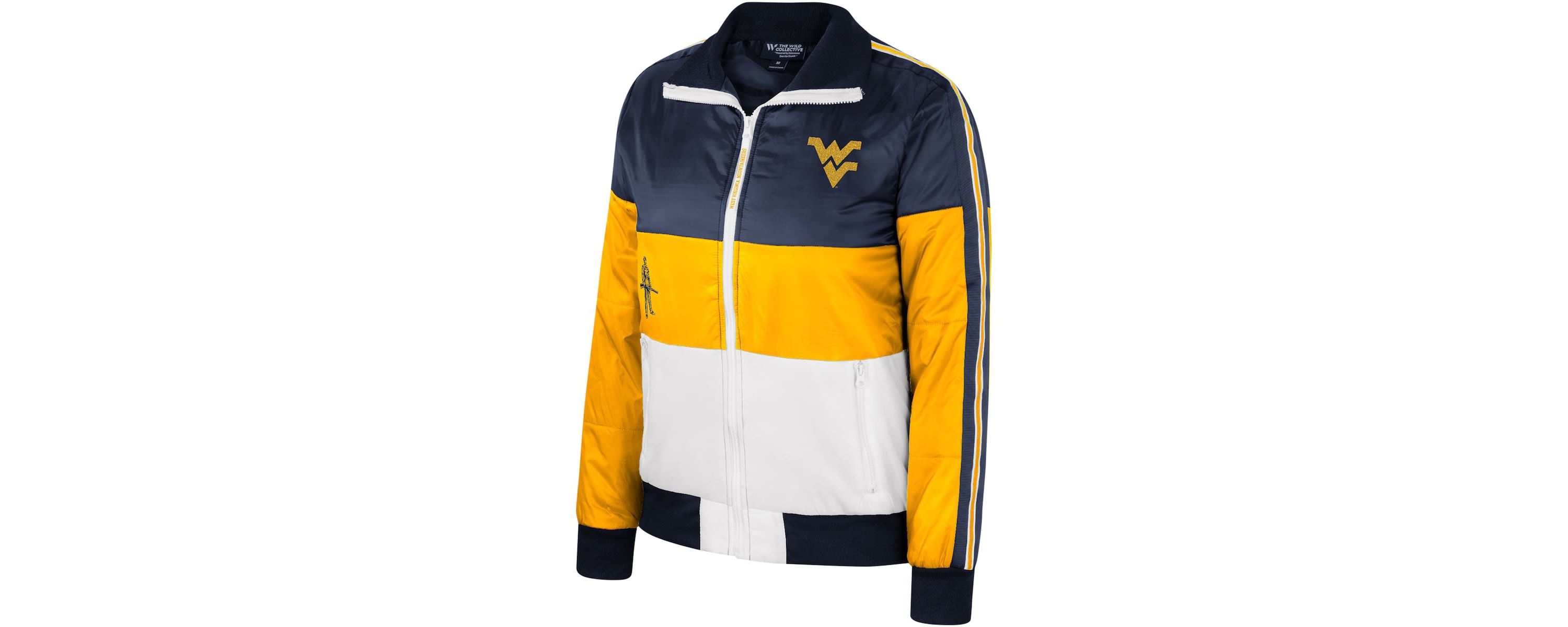 NCAA West Virginia Mountaineers Color-Block Puffer Full-Zip Jacket