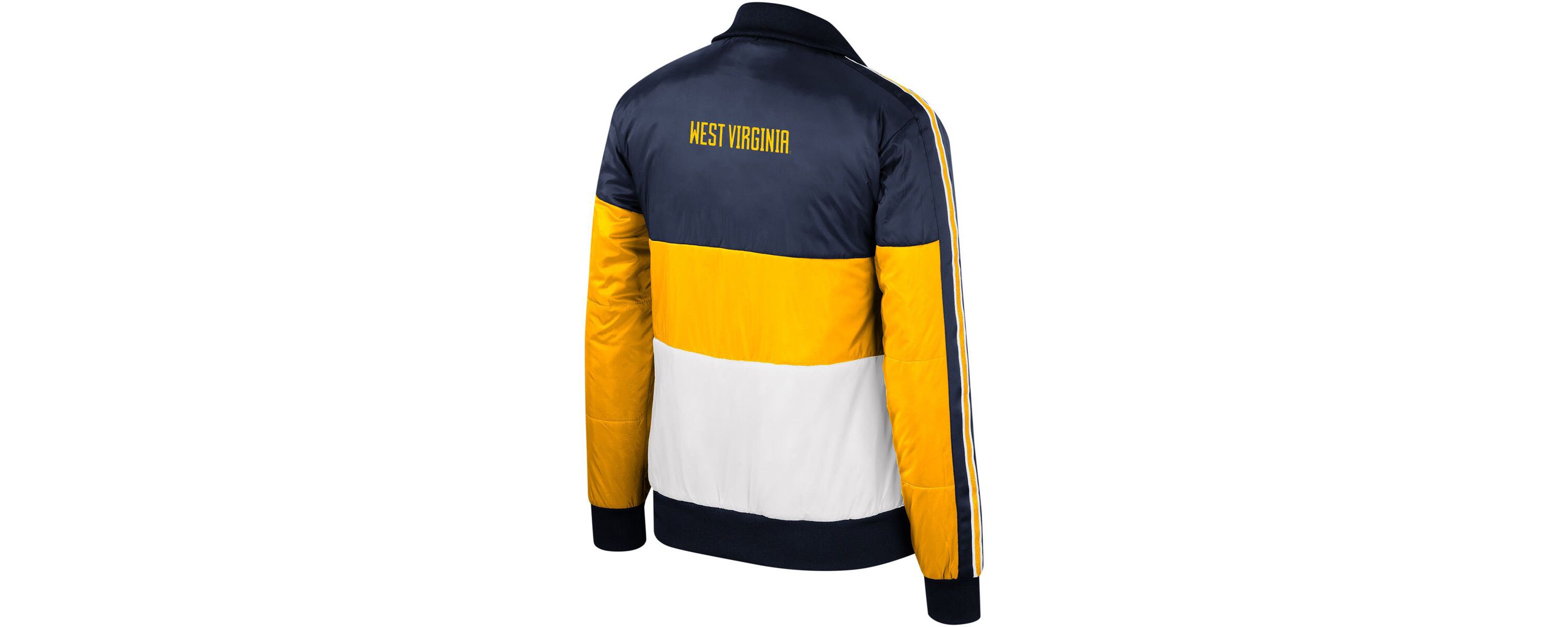 NCAA West Virginia Mountaineers Color-Block Puffer Full-Zip Jacket