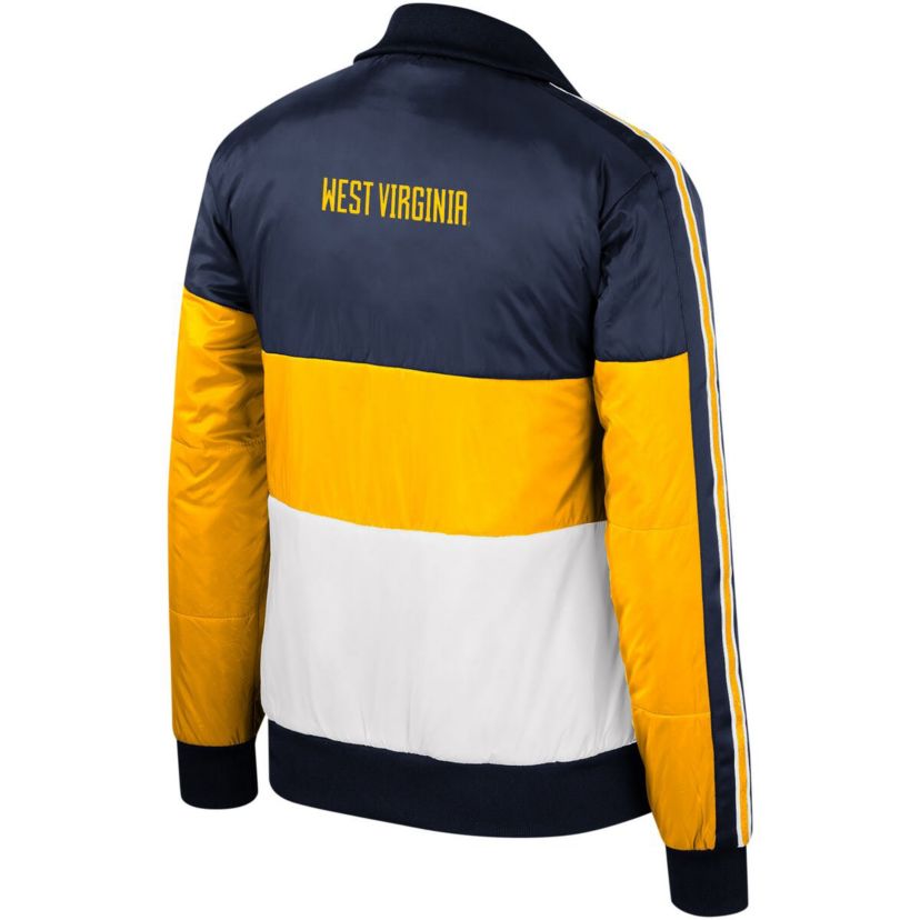 NCAA West Virginia Mountaineers Color-Block Puffer Full-Zip Jacket