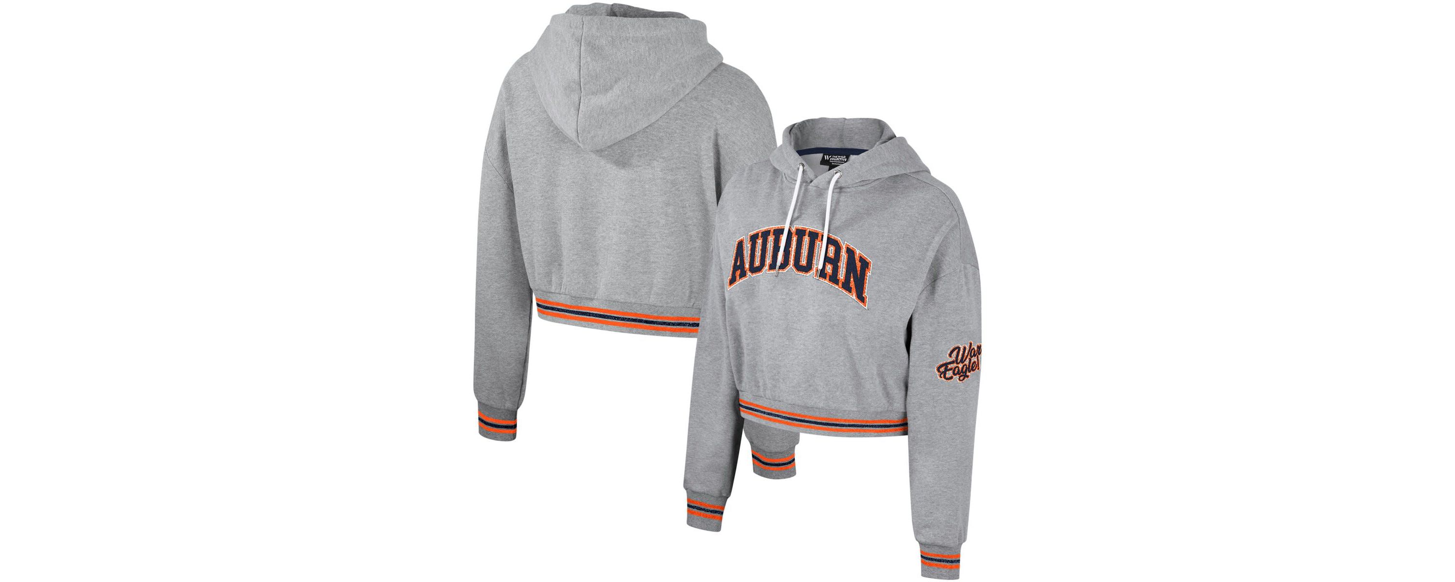 NCAA Auburn Tigers Cropped Shimmer Pullover Hoodie