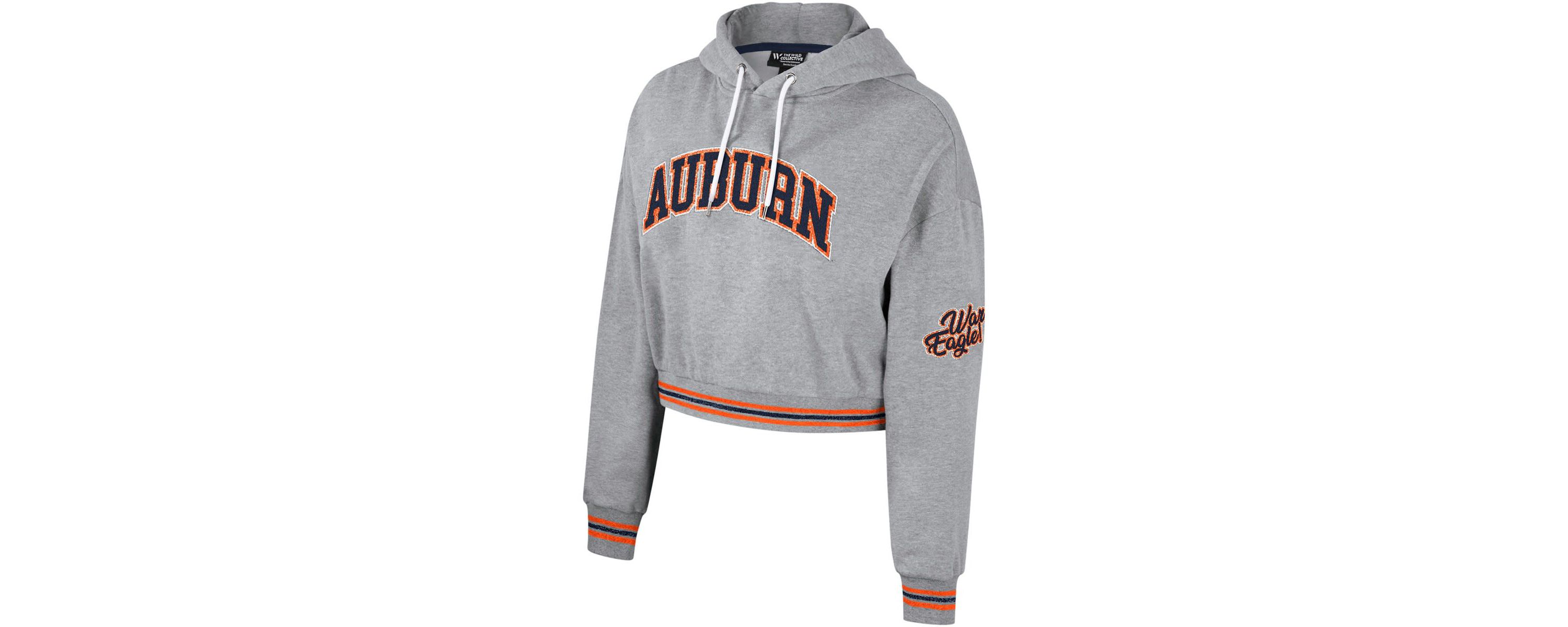 NCAA Auburn Tigers Cropped Shimmer Pullover Hoodie