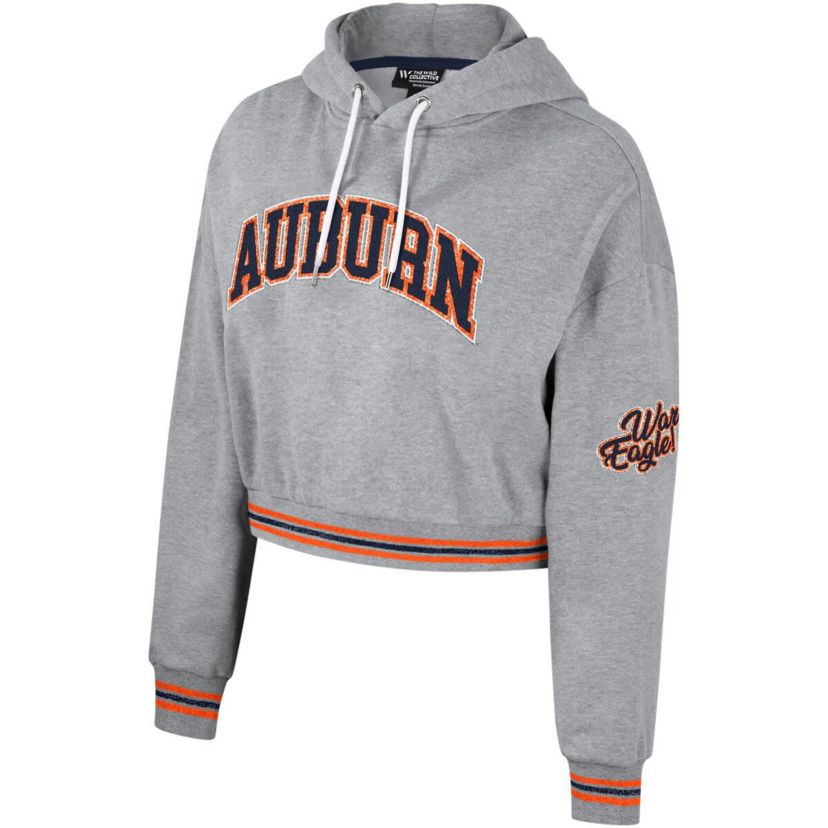 NCAA Auburn Tigers Cropped Shimmer Pullover Hoodie