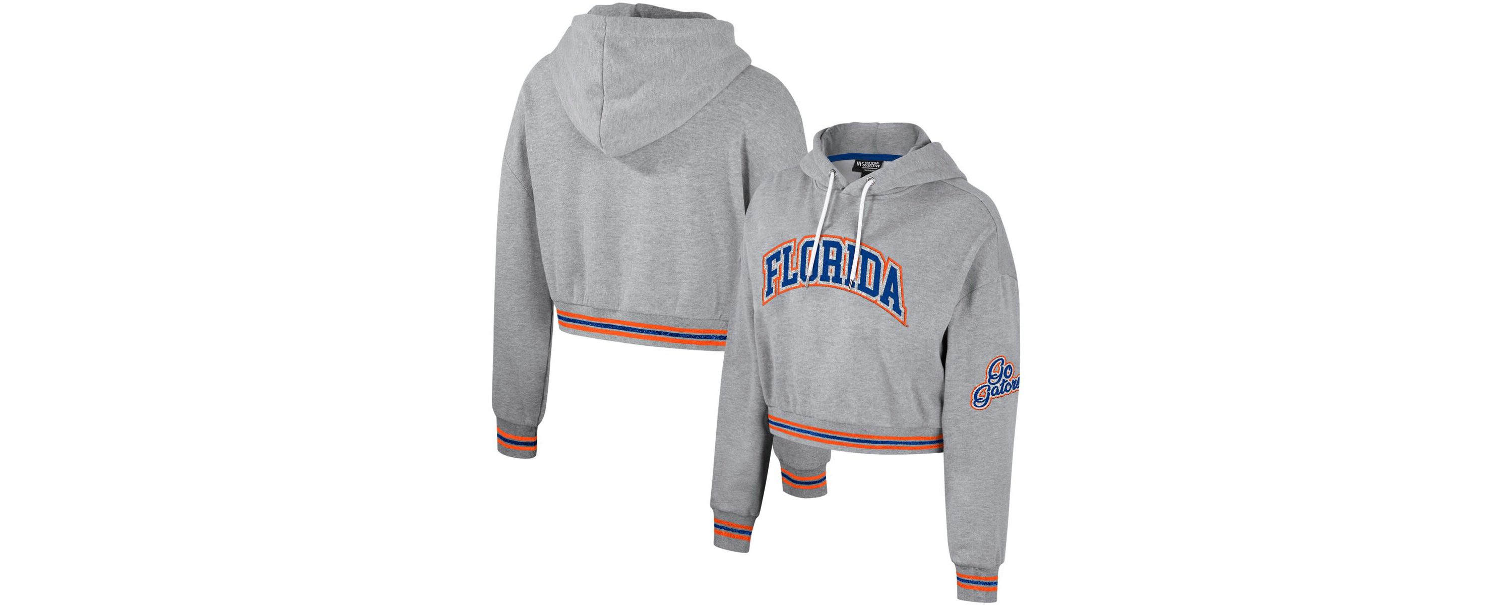 NCAA Florida Gators Cropped Shimmer Pullover Hoodie
