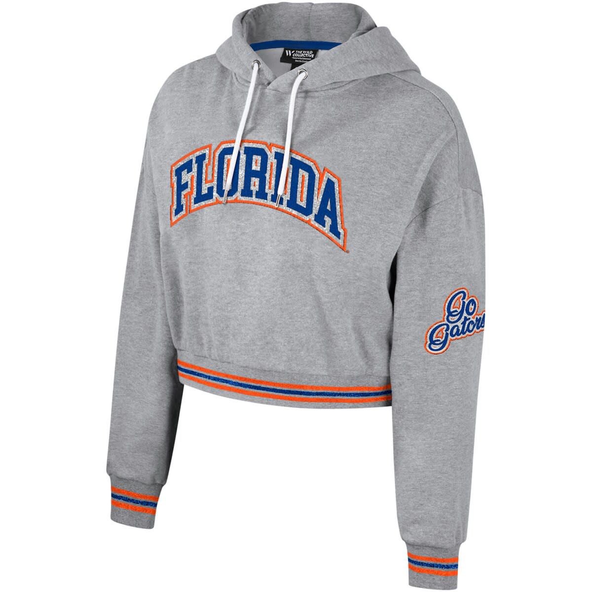 NCAA Florida Gators Cropped Shimmer Pullover Hoodie