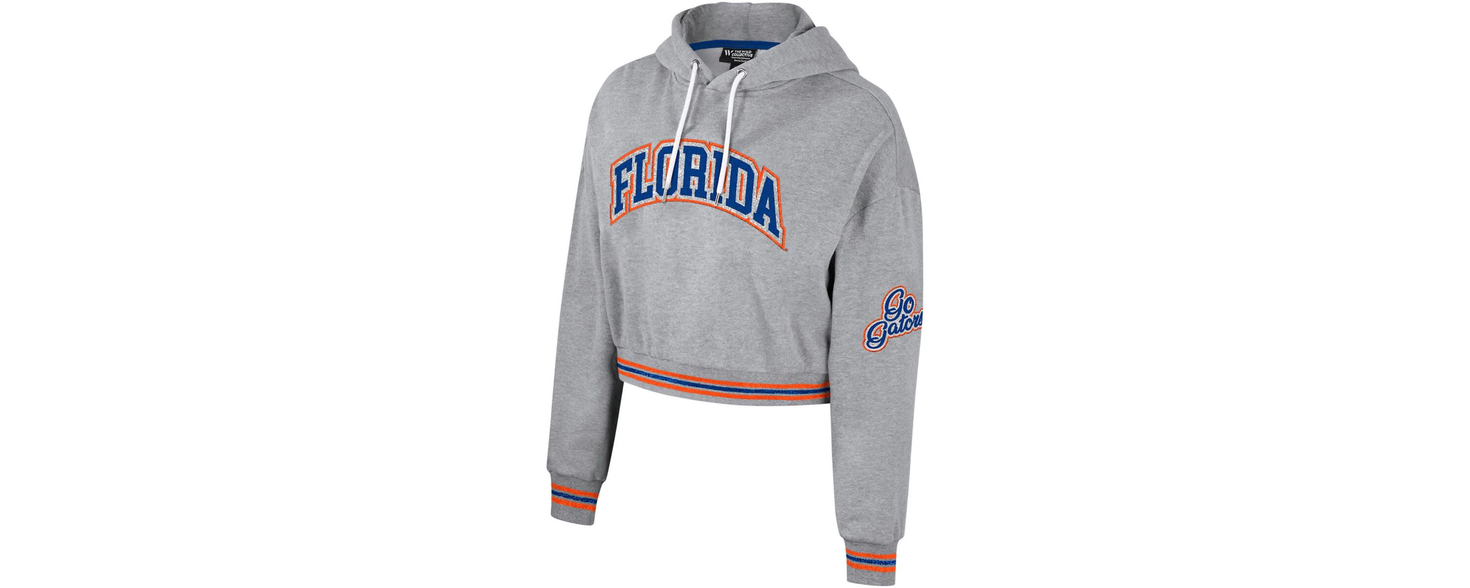 NCAA Florida Gators Cropped Shimmer Pullover Hoodie