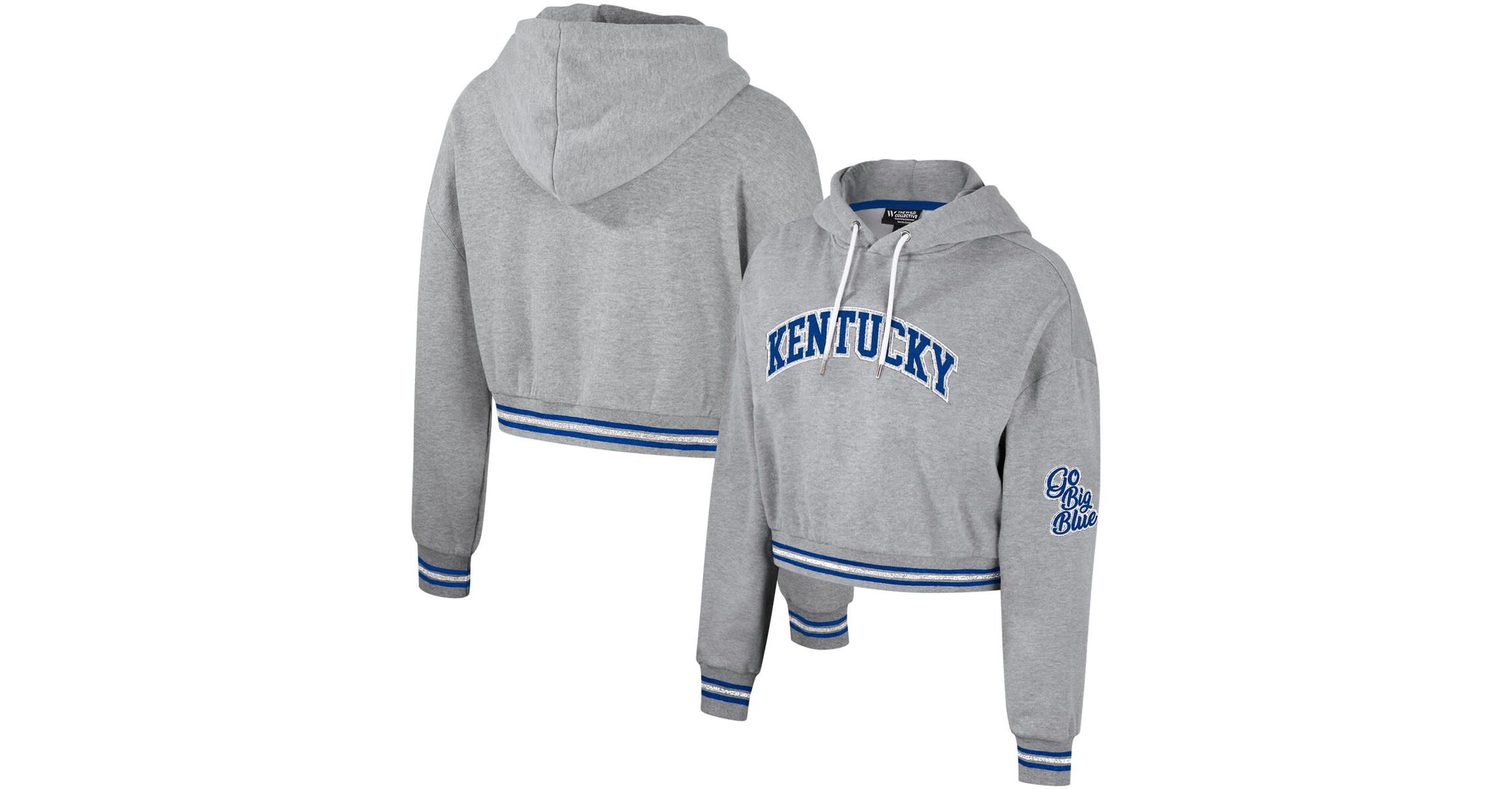 NCAA Kentucky Wildcats Cropped Shimmer Pullover Hoodie