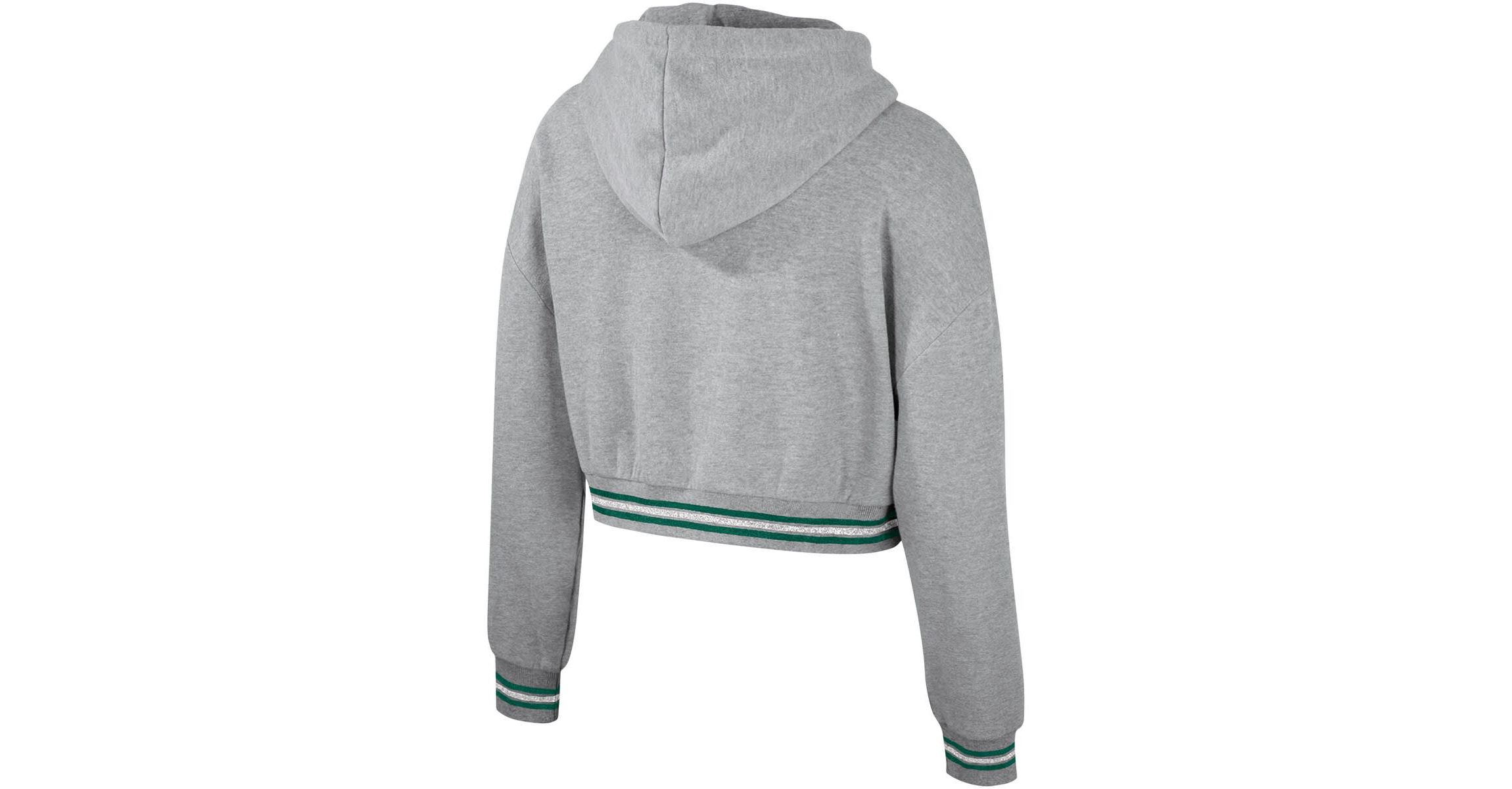 NCAA Michigan State Spartans Cropped Shimmer Pullover Hoodie