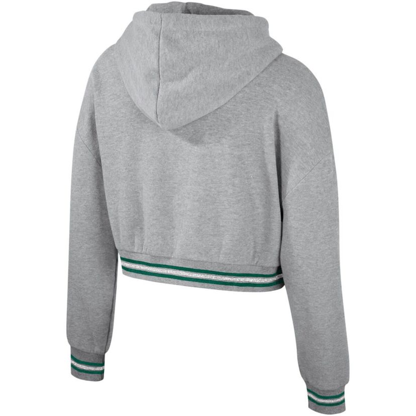 NCAA Michigan State Spartans Cropped Shimmer Pullover Hoodie