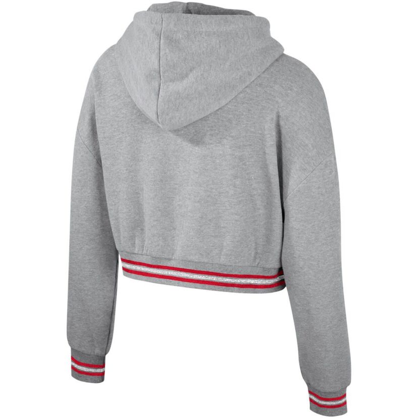 NCAA Ohio State Buckeyes Cropped Shimmer Pullover Hoodie