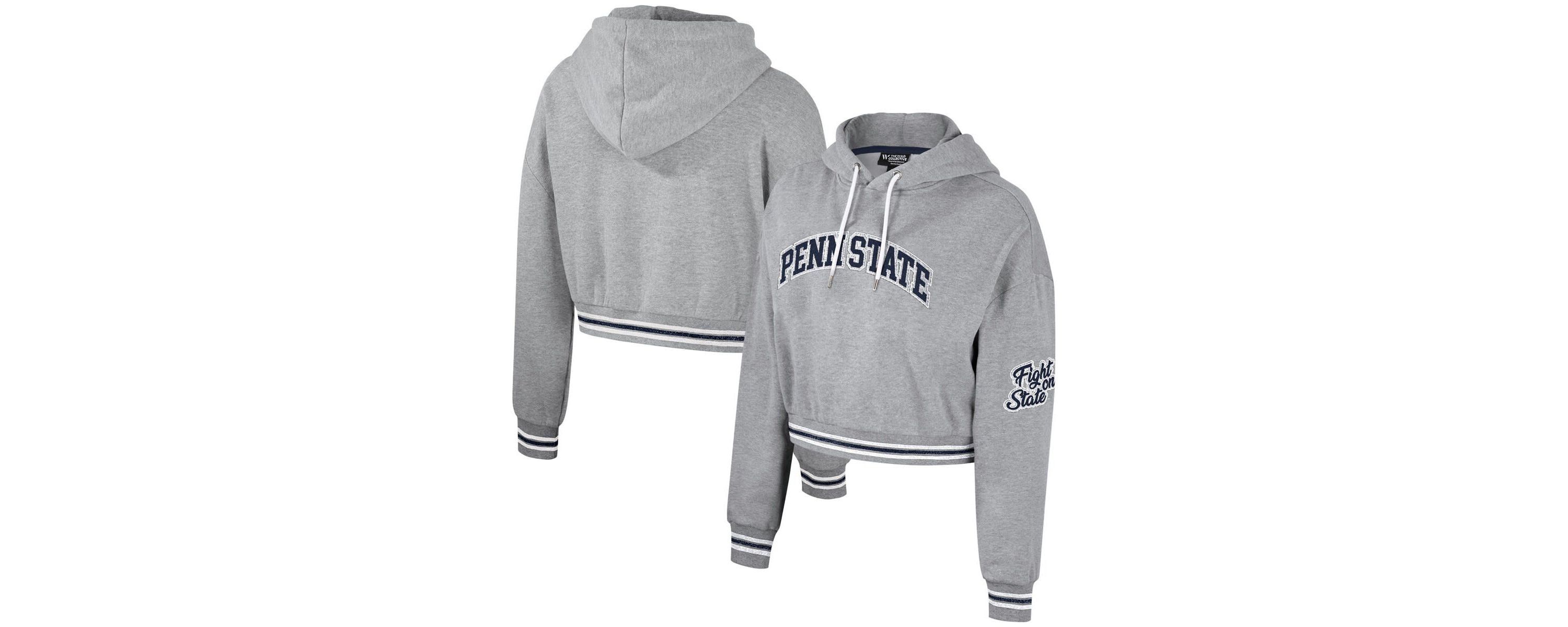 NCAA Penn State Nittany Lions Cropped Shimmer Pullover Hoodie