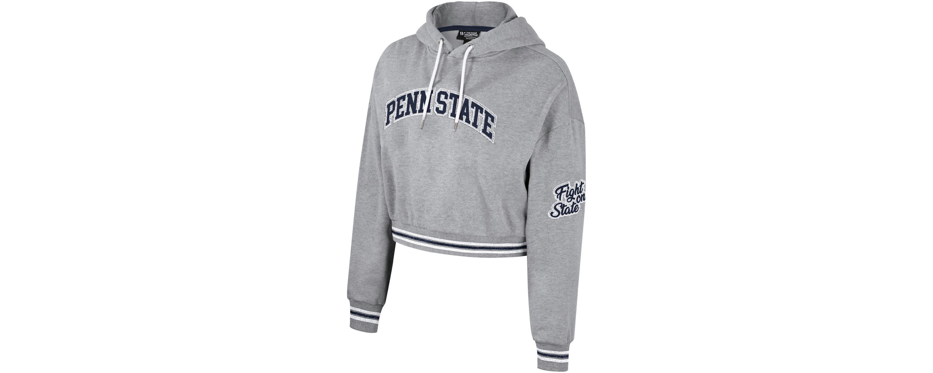 NCAA Penn State Nittany Lions Cropped Shimmer Pullover Hoodie