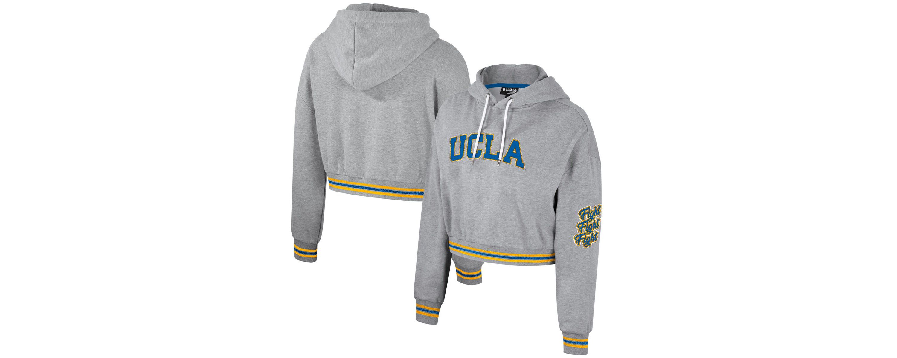 NCAA UCLA Bruins Cropped Shimmer Pullover Hoodie