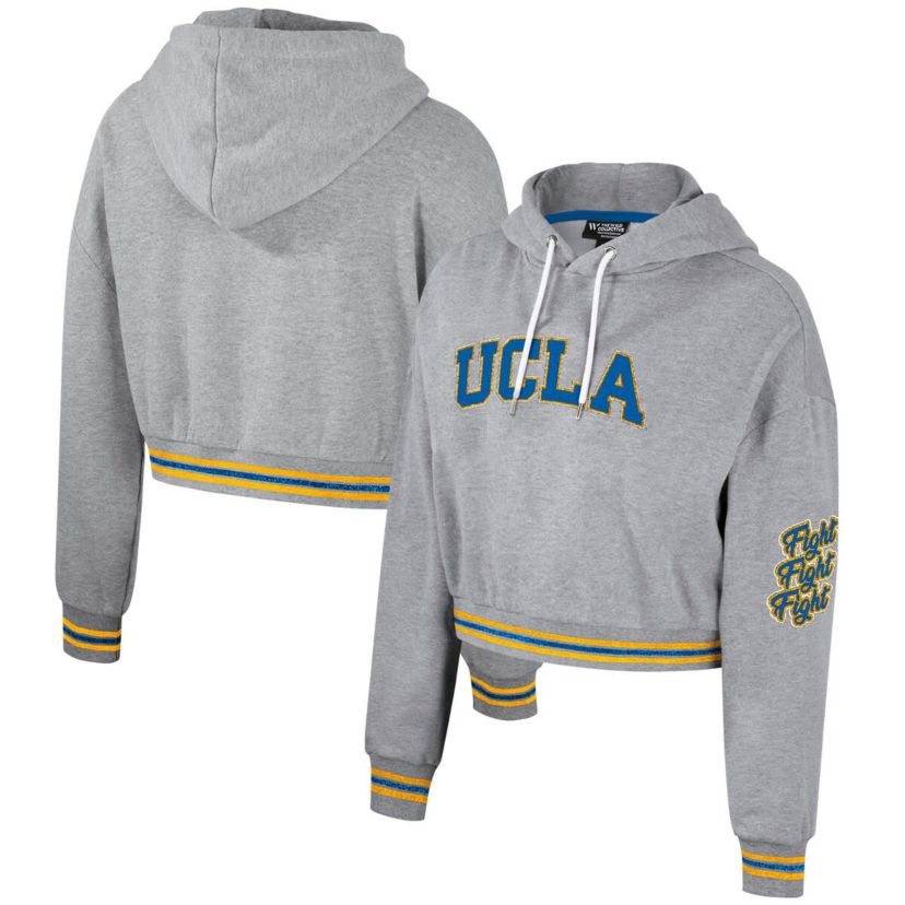 NCAA UCLA Bruins Cropped Shimmer Pullover Hoodie