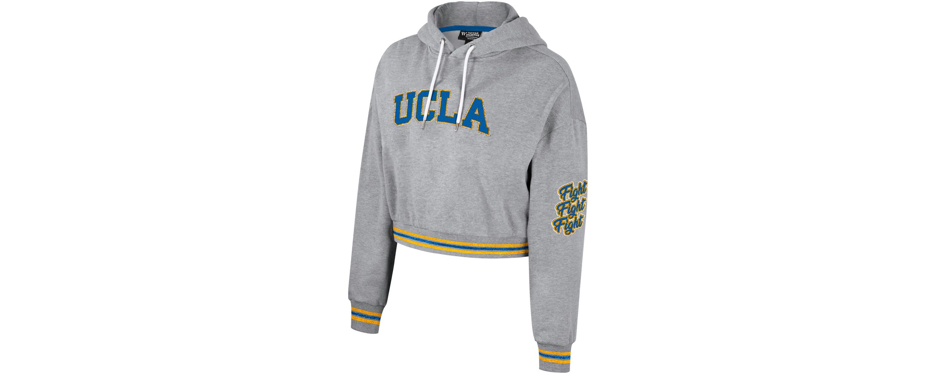 NCAA UCLA Bruins Cropped Shimmer Pullover Hoodie