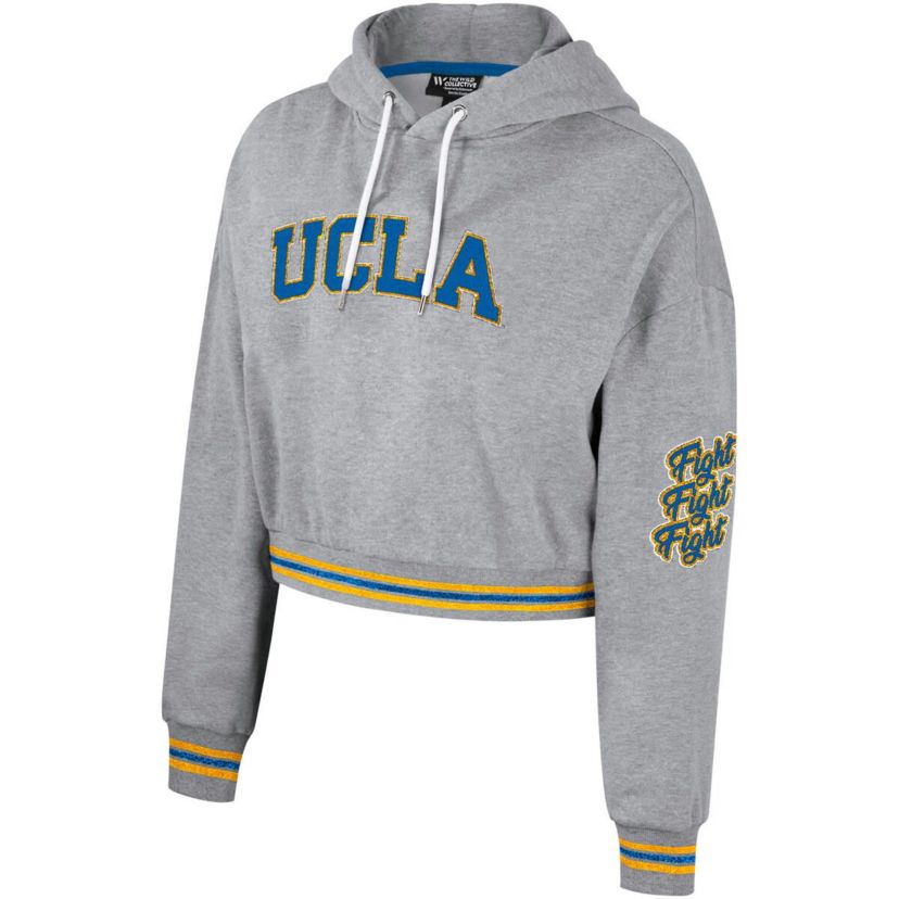 NCAA UCLA Bruins Cropped Shimmer Pullover Hoodie