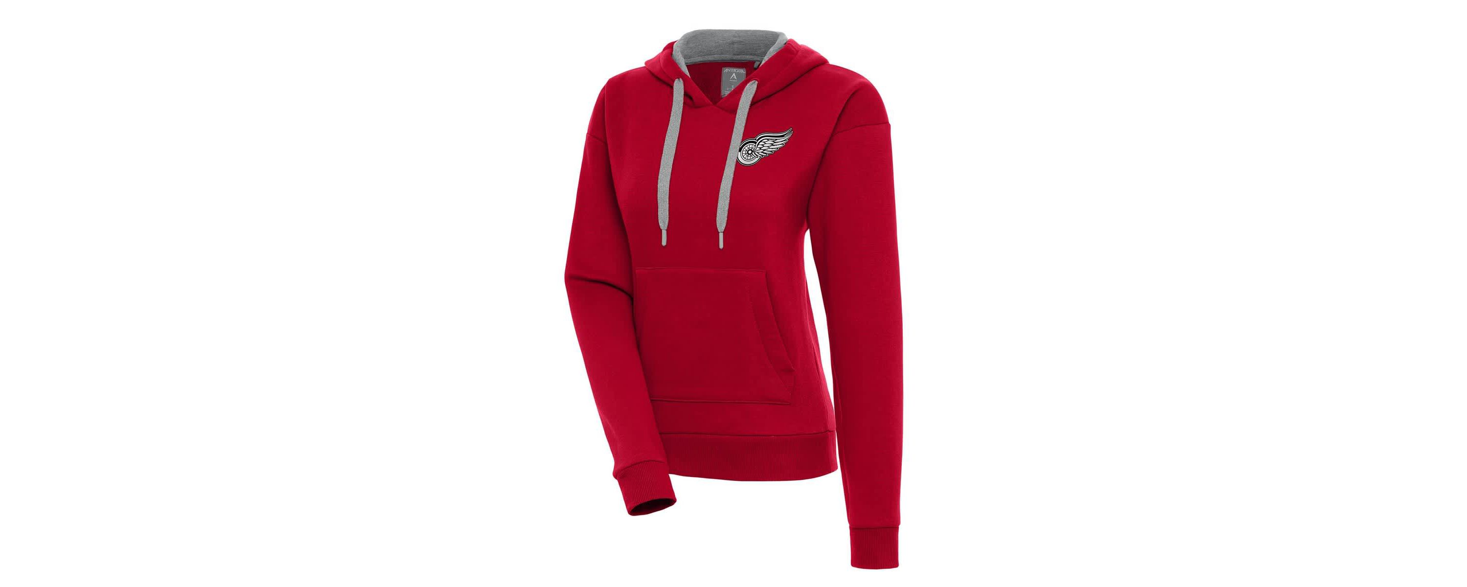 NHL Detroit Wings Metallic Logo Victory Pullover Hoodie