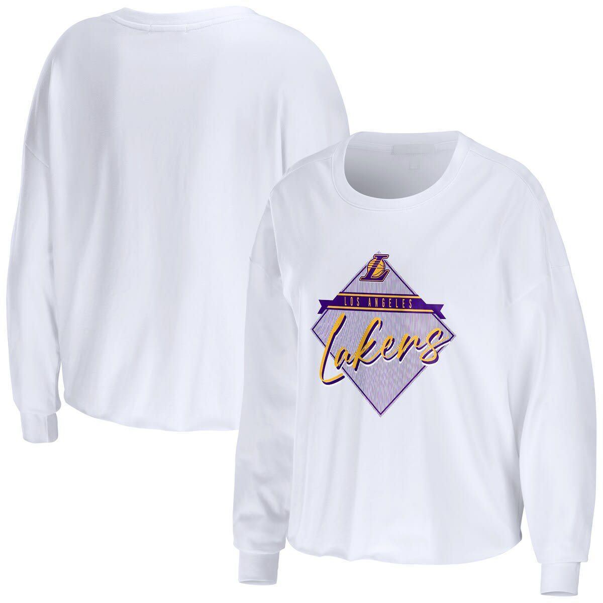 NBA Los Angeles Lakers Cropped Long Sleeve T-Shirt