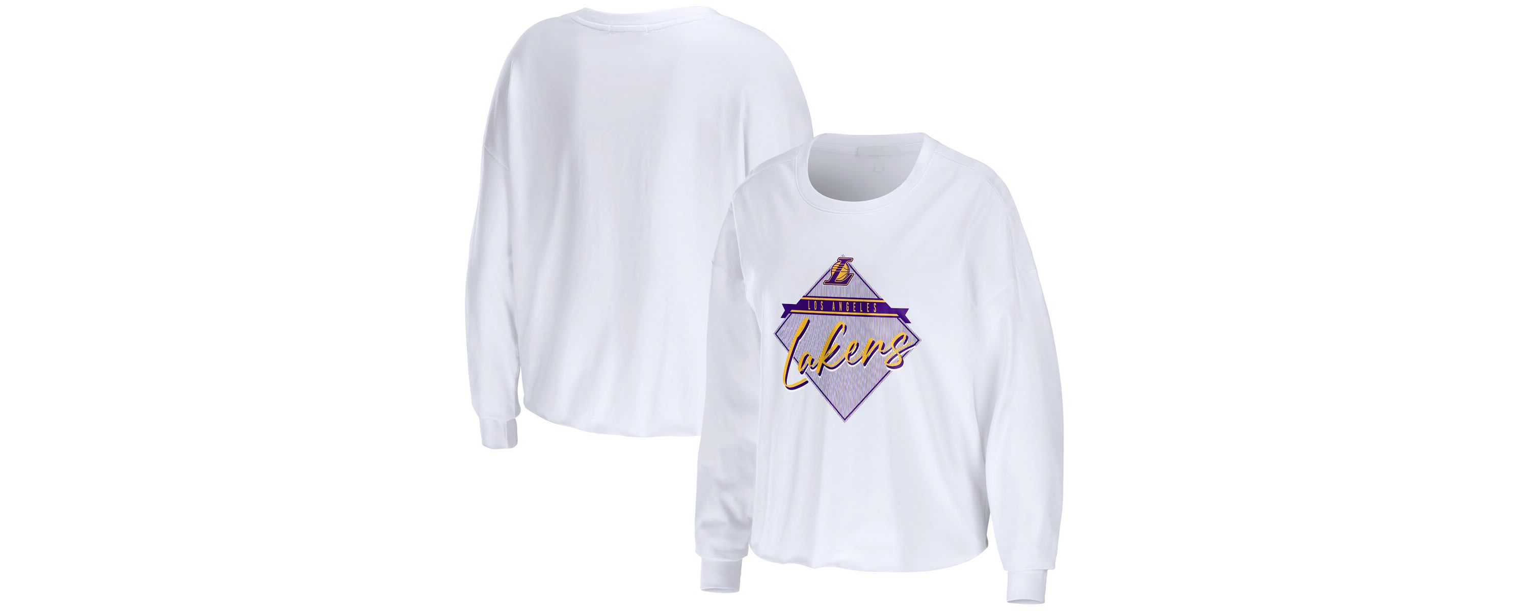 NBA Los Angeles Lakers Cropped Long Sleeve T-Shirt