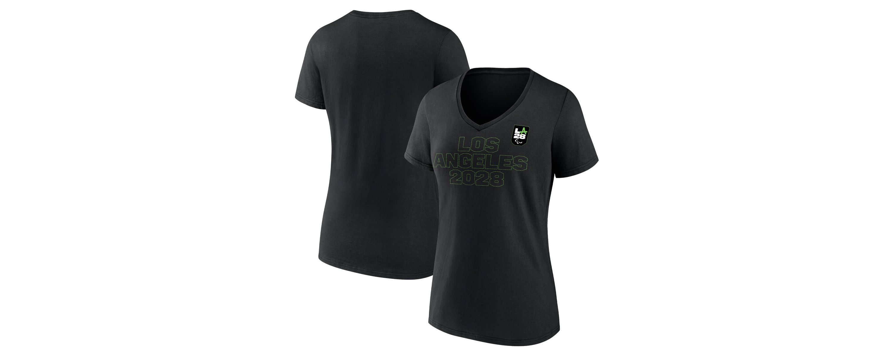 IOC Fanatics LA28 Paralympic Games Neon Outline V-Neck T-Shirt