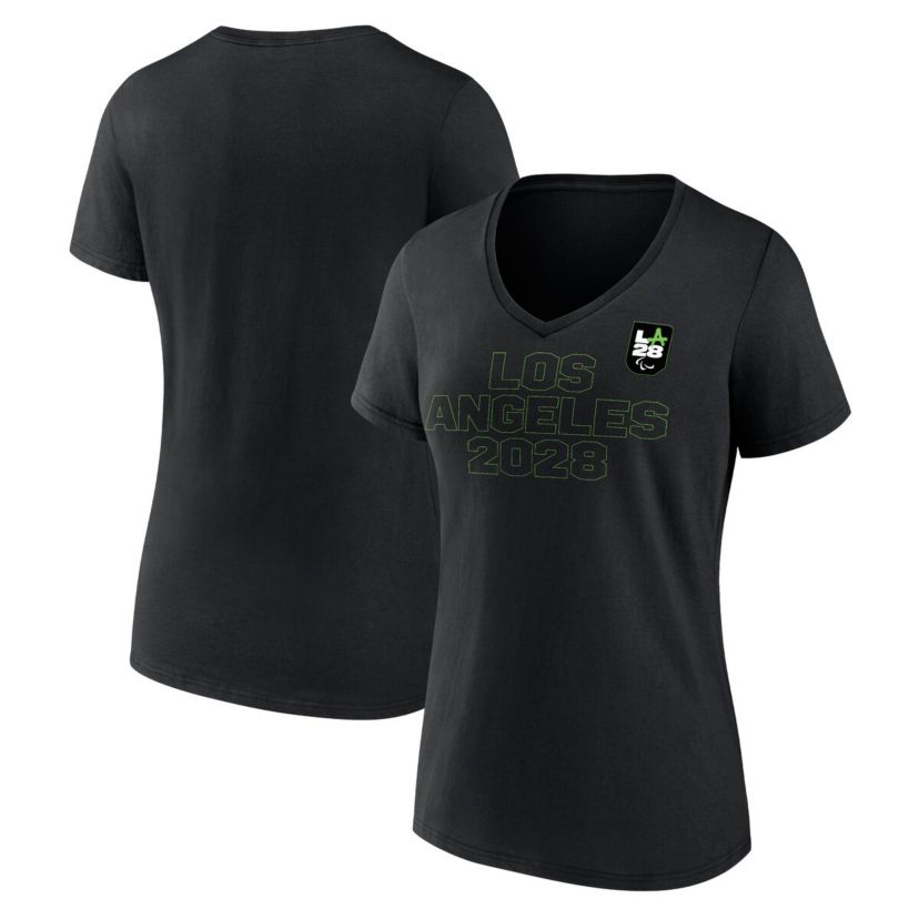 IOC Fanatics LA28 Paralympic Games Neon Outline V-Neck T-Shirt