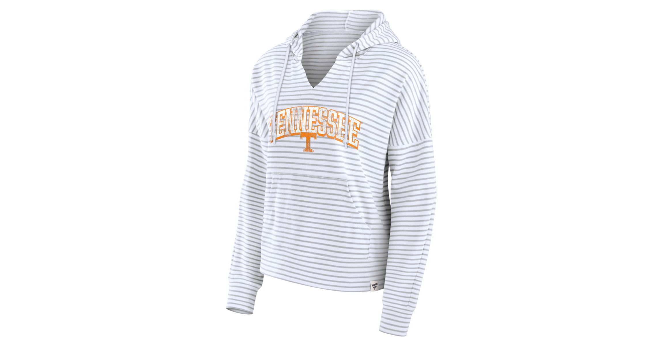 NCAA Fanatics Tennessee Volunteers Arch Logo Striped Notch Neck Pullover Hoodie