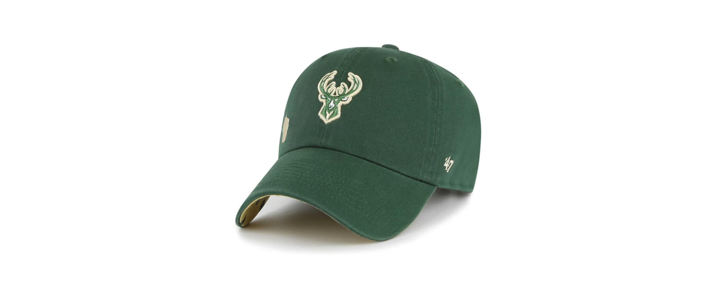 NBA Hunter Milwaukee Bucks Confetti Undervisor Clean Up Adjustable Hat