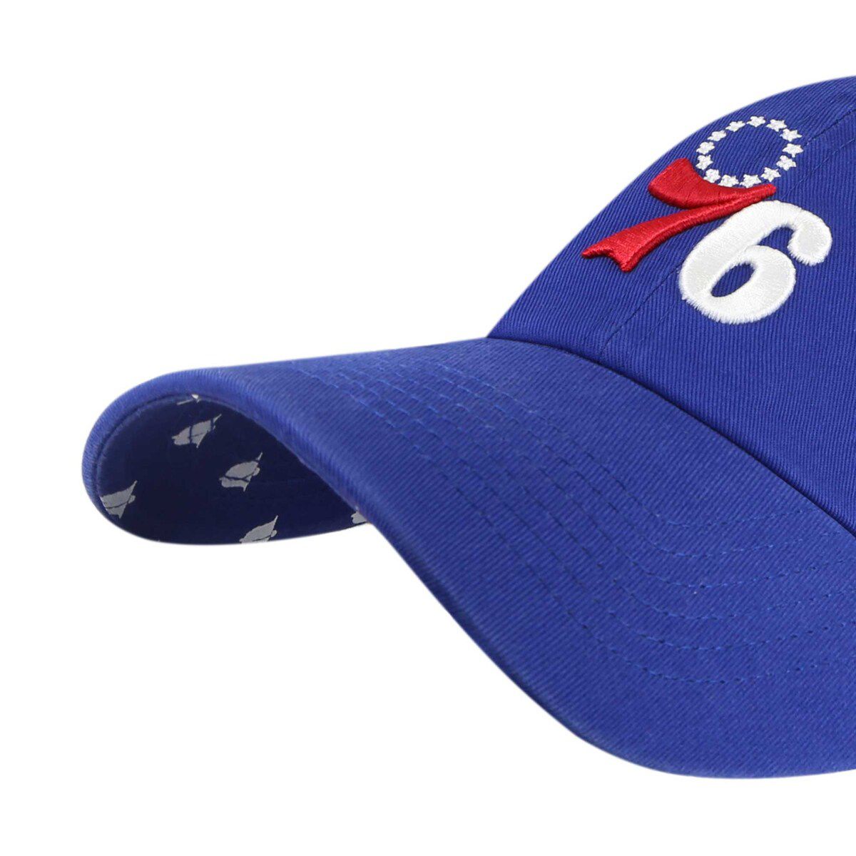 NBA Philadelphia 76ers Confetti Undervisor Clean Up Adjustable Hat