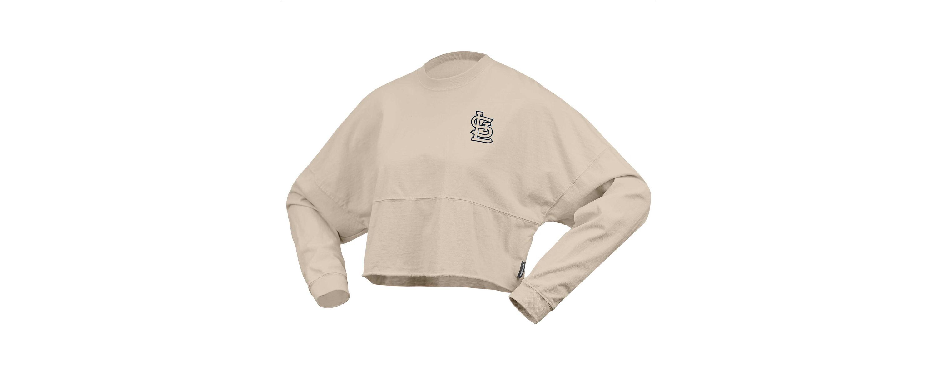MLB Fanatics St. Louis Cardinals Long Sleeve Cropped Jersey T-Shirt