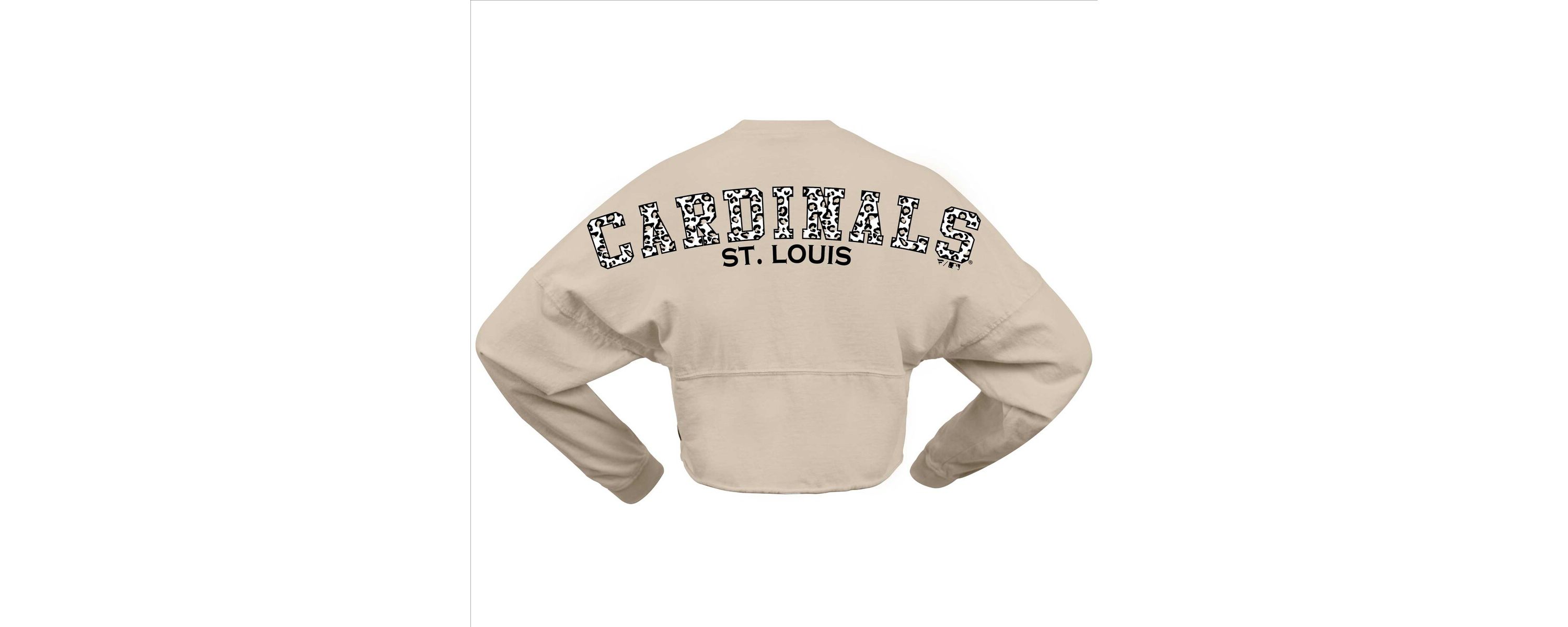 MLB Fanatics St. Louis Cardinals Long Sleeve Cropped Jersey T-Shirt