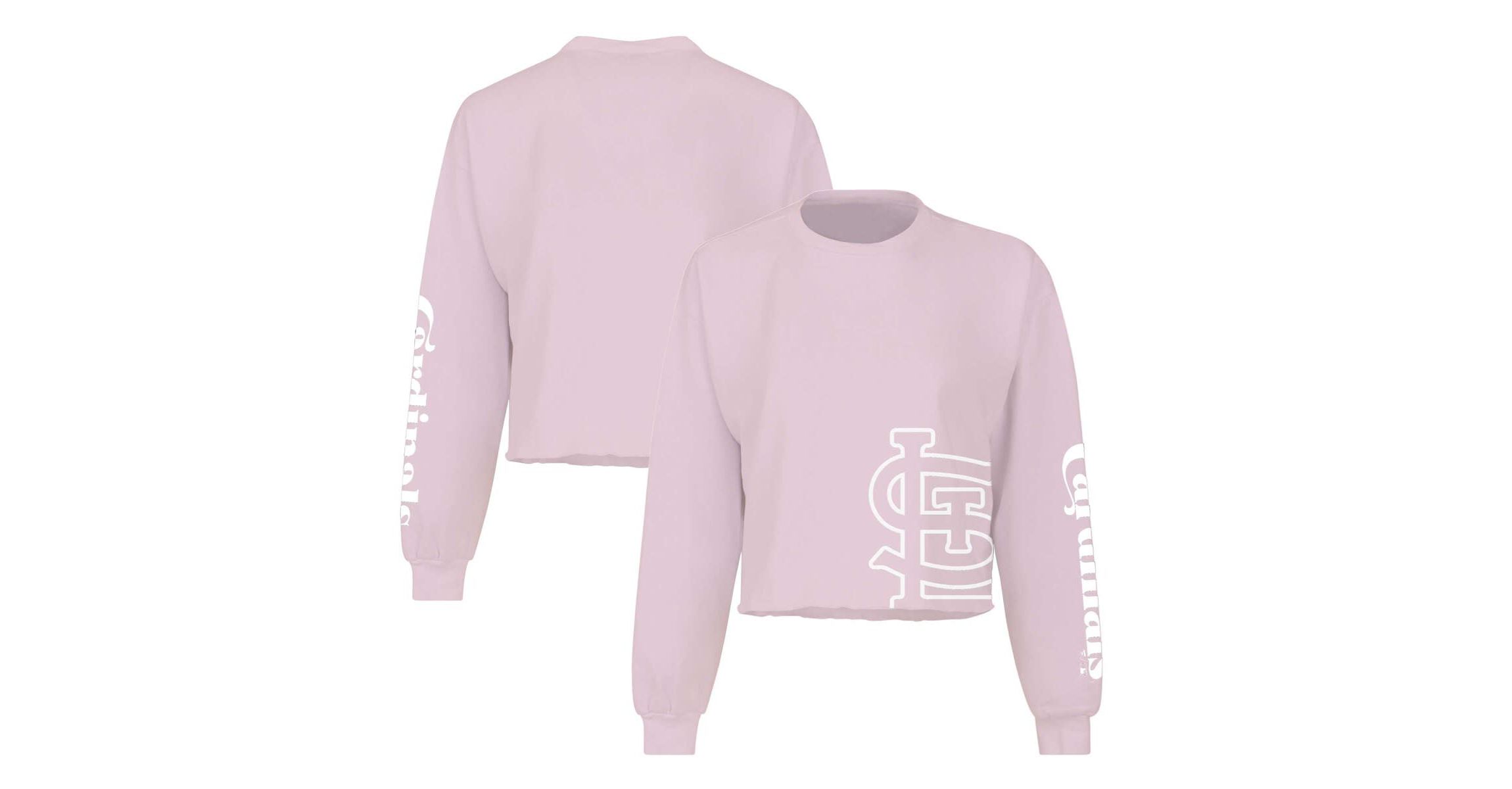 MLB Fanatics St. Louis Cardinals Cropped Slouchy Long Sleeve T-Shirt