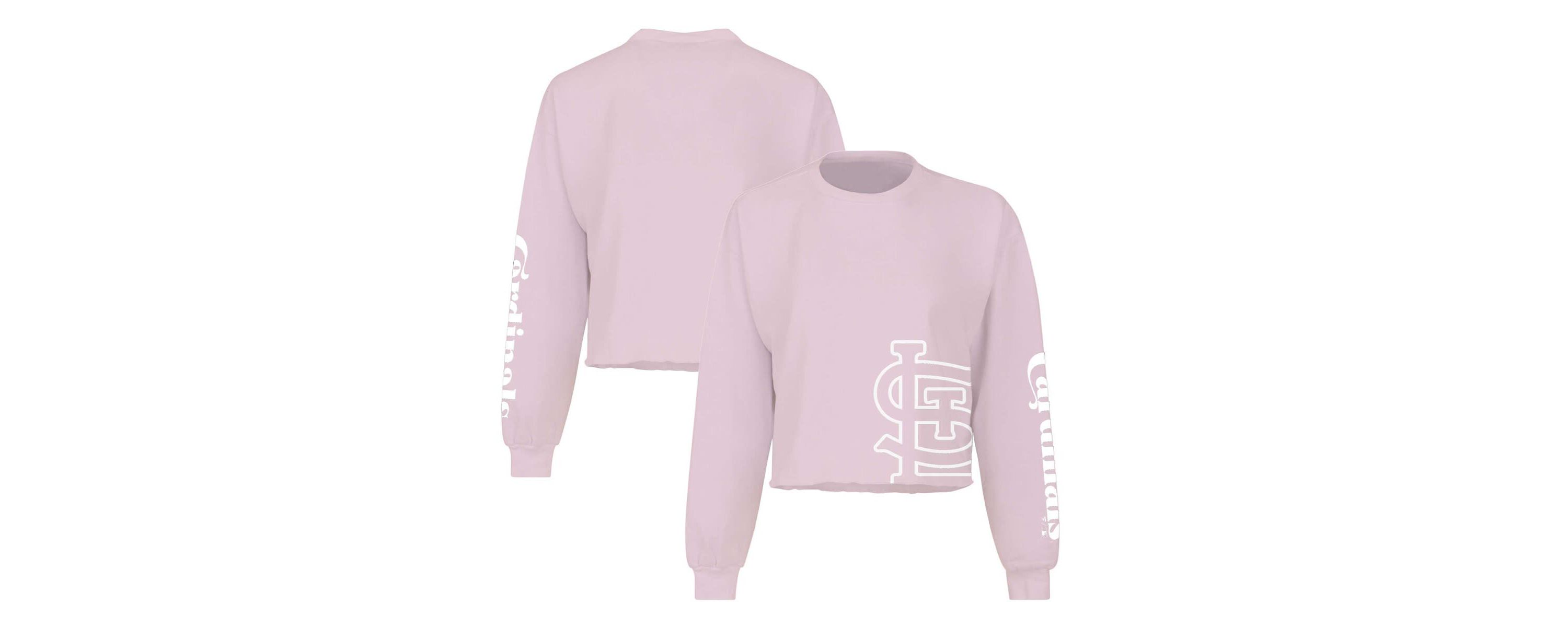 MLB Fanatics St. Louis Cardinals Cropped Slouchy Long Sleeve T-Shirt