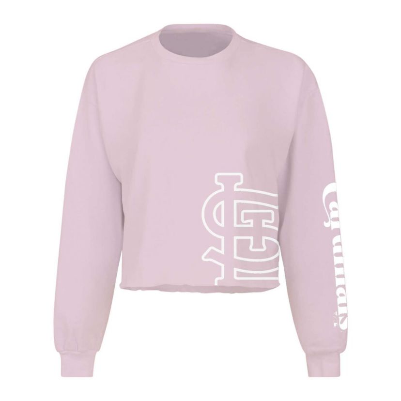 MLB Fanatics St. Louis Cardinals Cropped Slouchy Long Sleeve T-Shirt