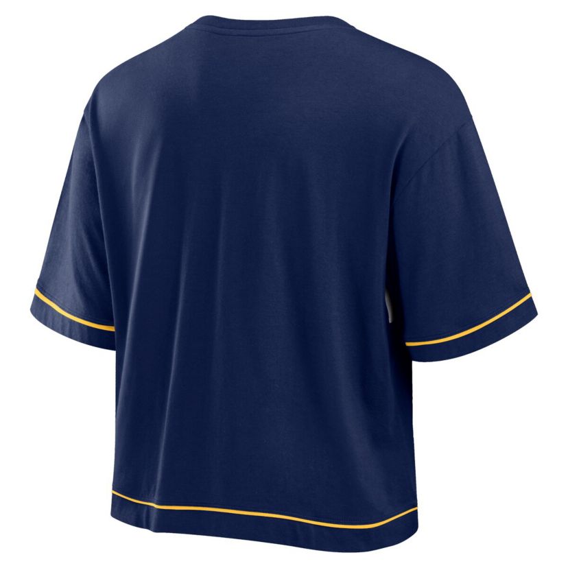 California Golden Bears NCAA Fanatics Cal Bears Home Team Bold Fashion Modest V-Neck Cropped T-Shirt