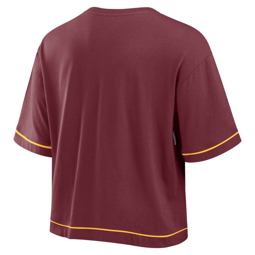 NCAA Fanatics Minnesota Golden Gophers Home Team Bold Fashion Modest V-Neck Cropped T-Shirt