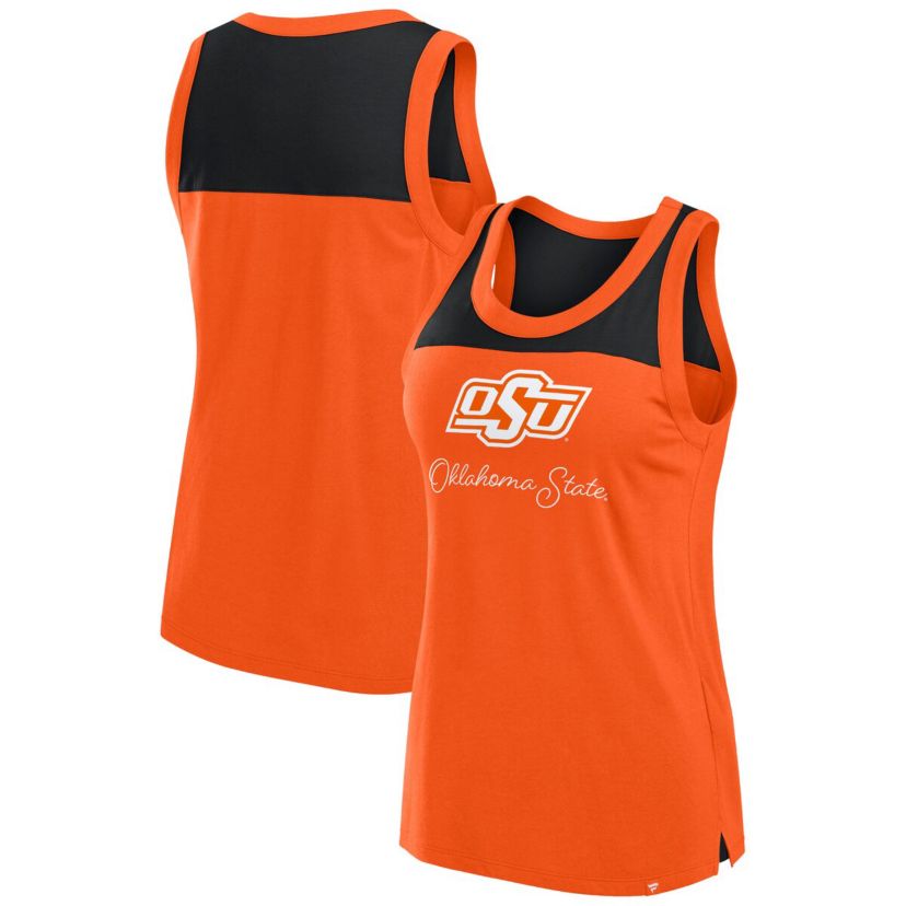 NCAA Fanatics Oklahoma State Cowboys Crosley Colorblock Tank Top