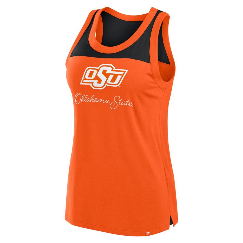 NCAA Fanatics Oklahoma State Cowboys Crosley Colorblock Tank Top