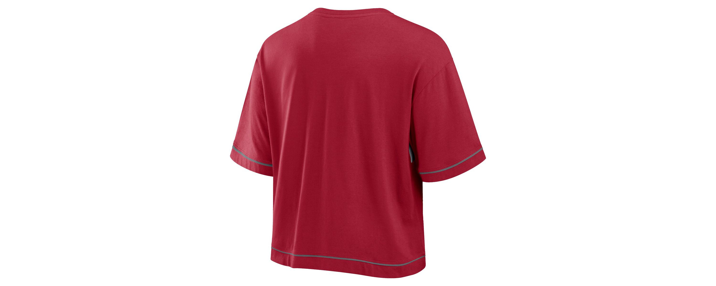 NCAA Fanatics Oklahoma Sooners Home Team Bold Fashion Modest V-Neck Cropped T-Shirt